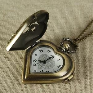 New heart pocket watch battery included